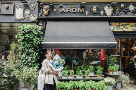 パリの花屋さん『Arôm Paris』でブーケを束ねてもらいました