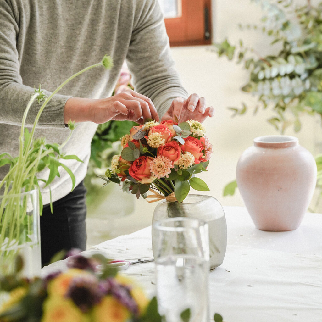 パリスタイルフラワー教室 初心者でも基礎からブーケの束ね方を習える 初心者レッスン 東京 世田谷 羽根木 KOLME（コルメ）
